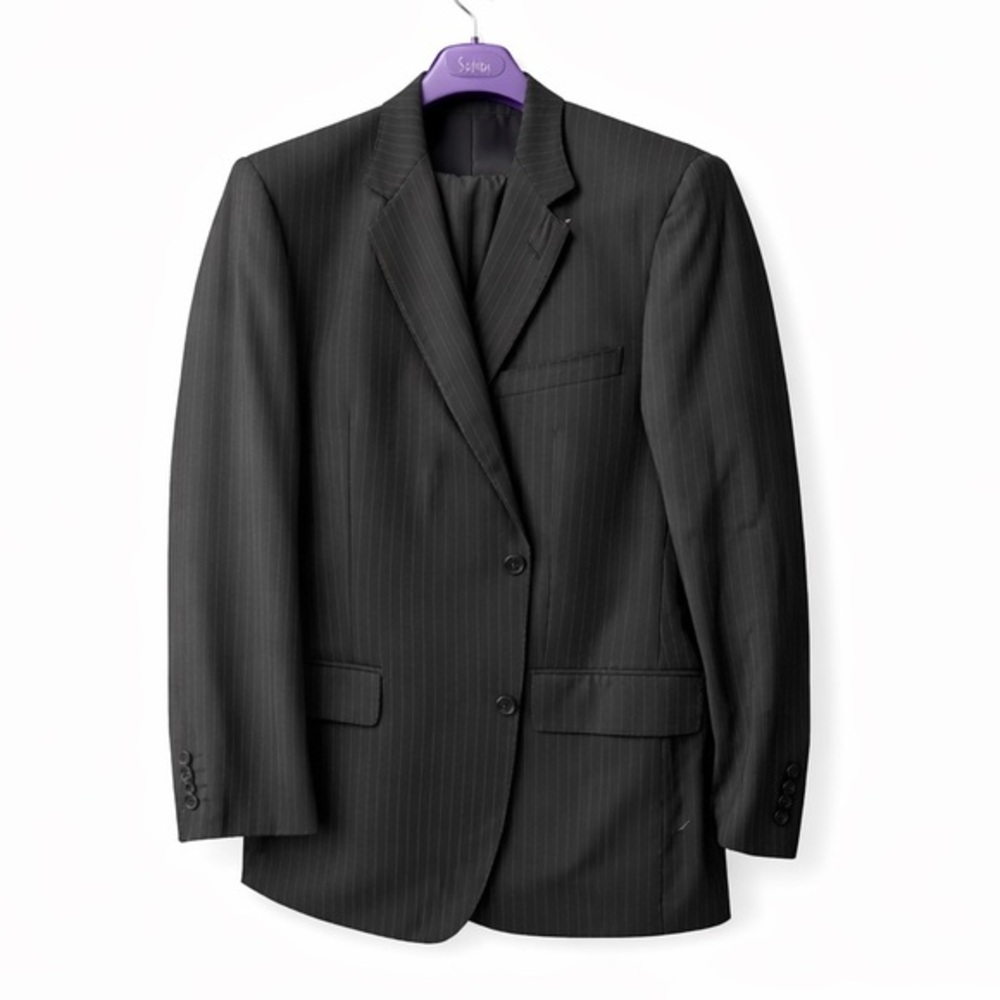 Soho Black Pinstripe Suit Set Classic-Two Piece